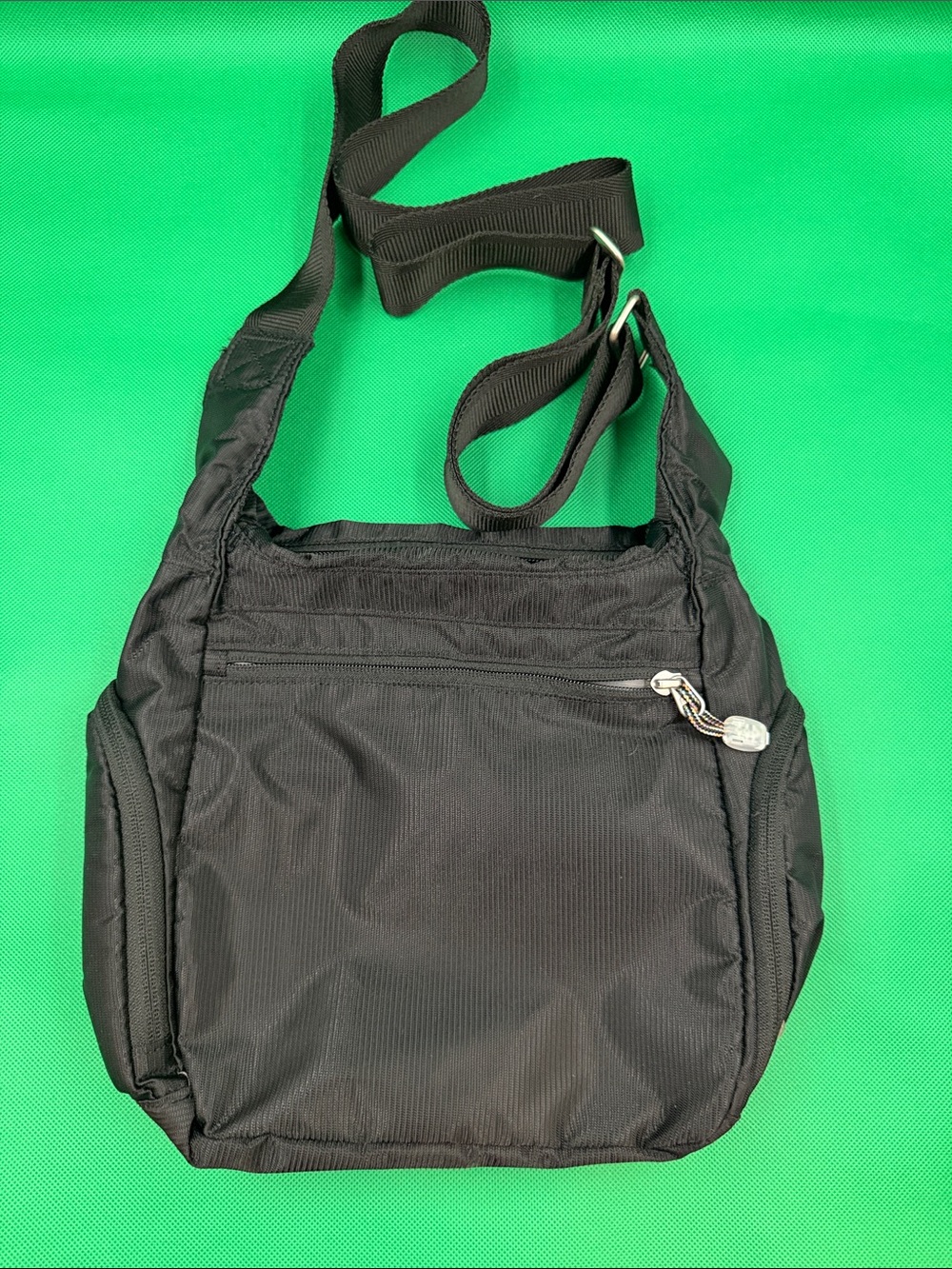 Black Crossbody Shoulder Bag - Lightweight Everyday Carry